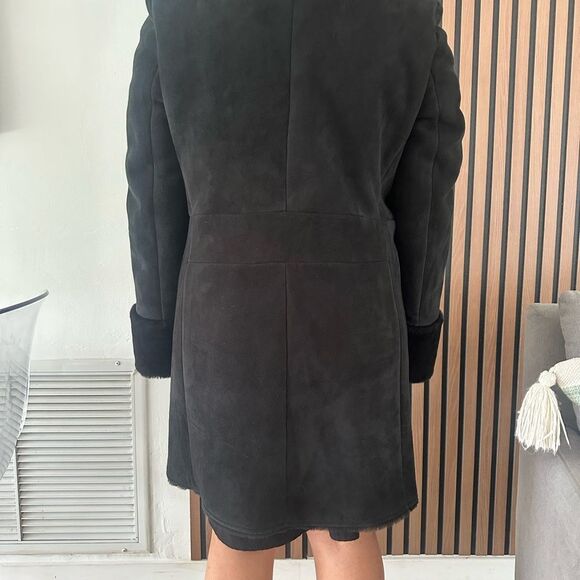 Jil Sander Authentic Women’s Black Lamb Leather Moulton Coat Made in Italy - Picture 16 of 16